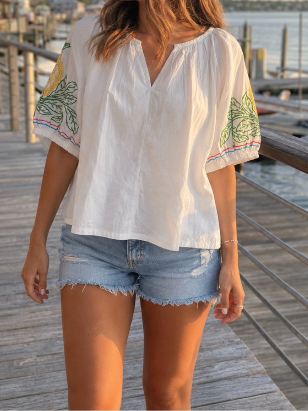 Roller Rabbit Ananas Alianne Top White